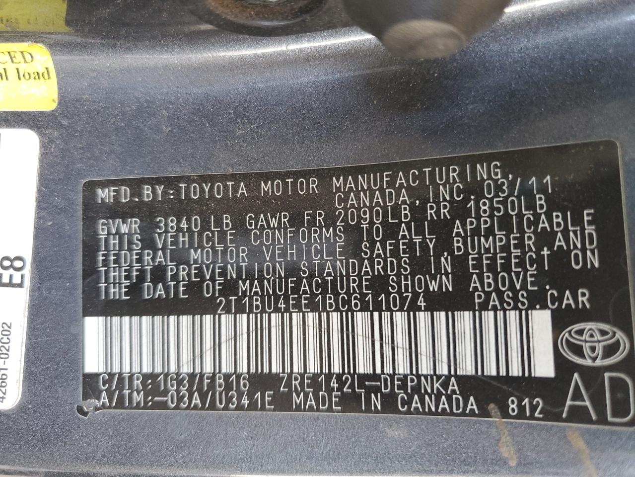 Toyota Corolla Base Image 12