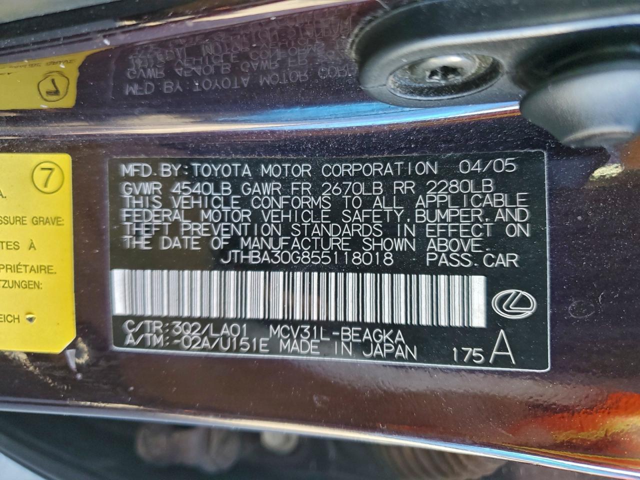 Lexus Es 330 Image 8