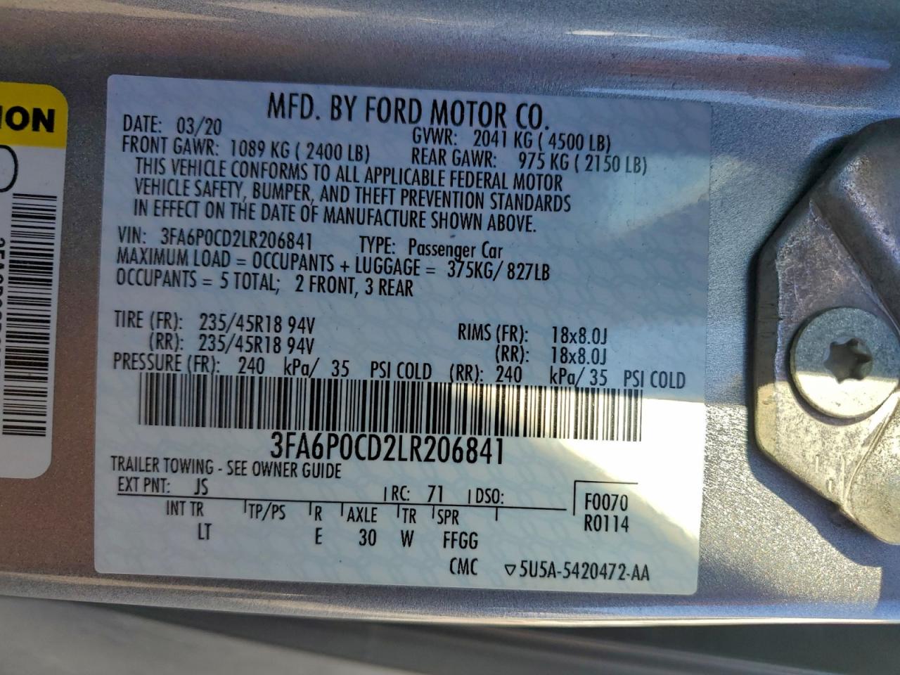 Ford Fusion Sel Image 8