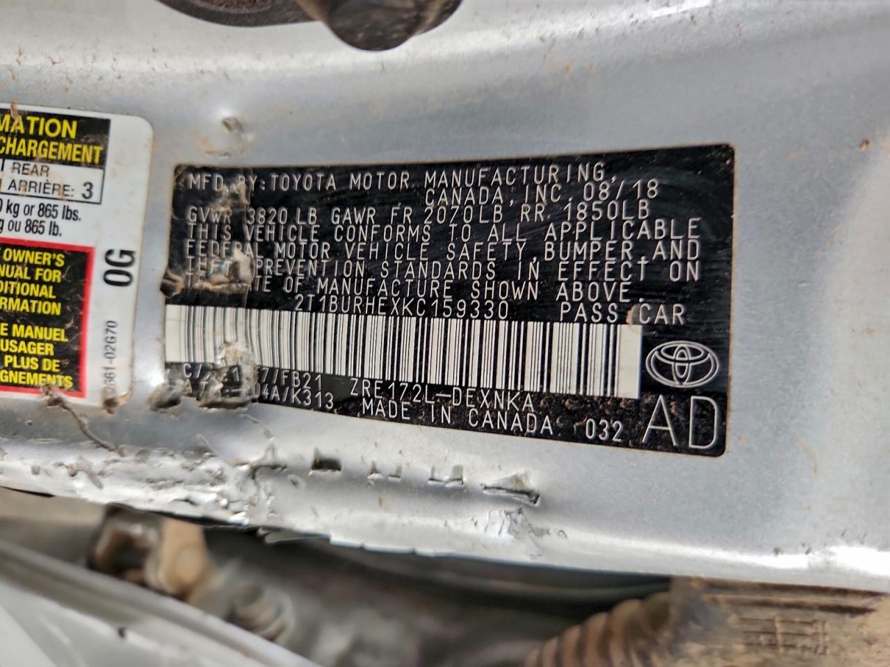 Toyota Corolla L Image 9